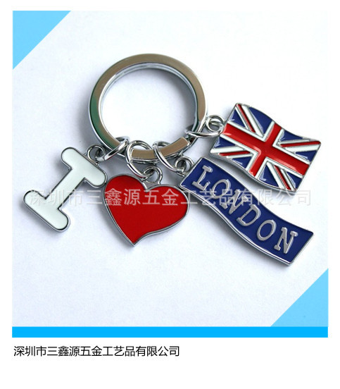 創意金屬鑰匙扣，可定制logo